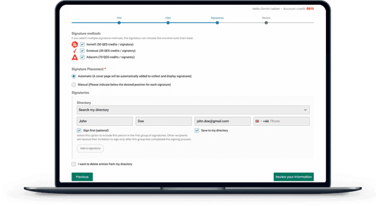 Qes Sign Qualified Electronic Signature | eIDAS Compliant QES Service