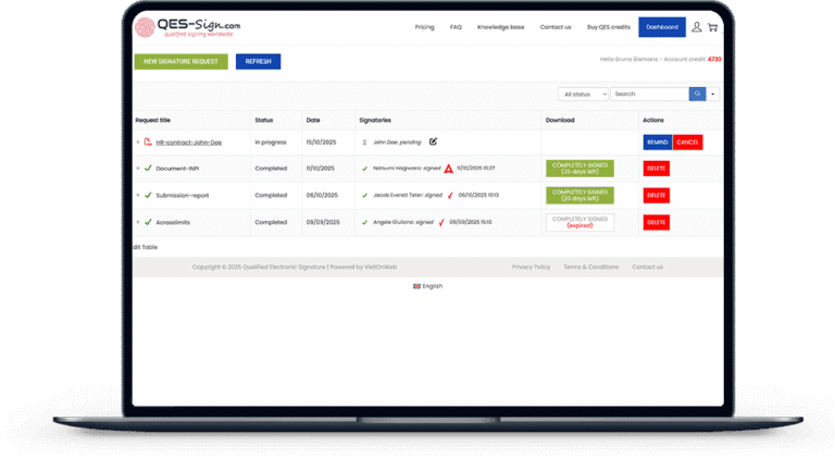 Qes Sign Qualified Electronic Signature | eIDAS Compliant QES Service